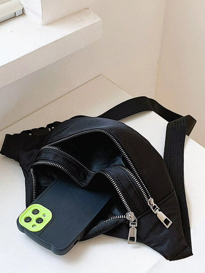 Waist Bag Men'S Chest Bag Shoulder Bag Crossbody Bag Waist Mobile Phone Bag Sports Outdoor Travel Bag Waist Bag Men'S Chest Bag Bag Bag Ins Shoulder Bag Crossbody Bag Female Student K-Style Versatile Foreign Style Super Hot Bag Trendy Outdoor Sports Fashion Mobile Phone Bag